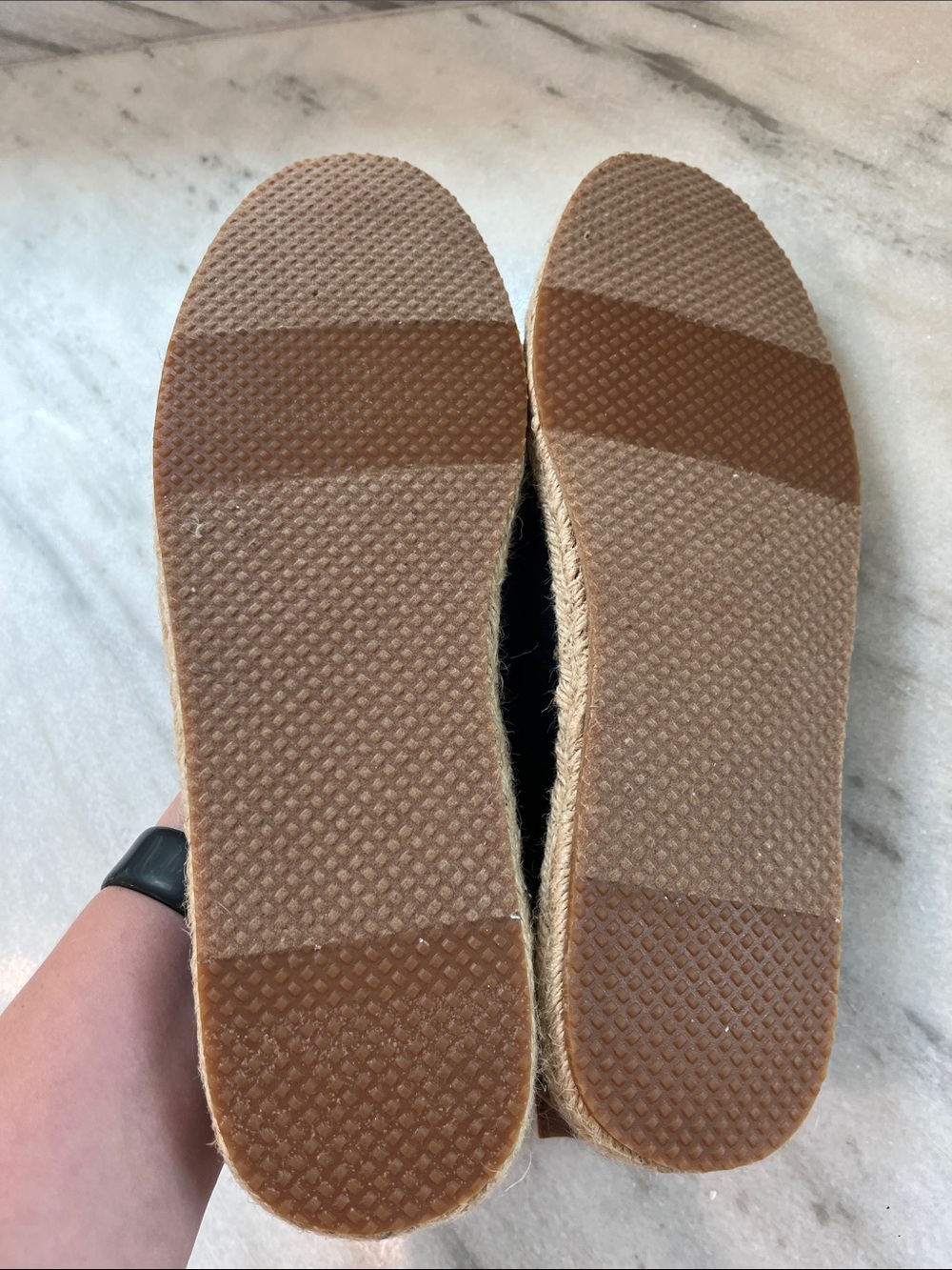 Toms Men's Navy Canvas Slip-On Espadrilles with Brown Heel Tabs NWOT - Picture 8 of 9